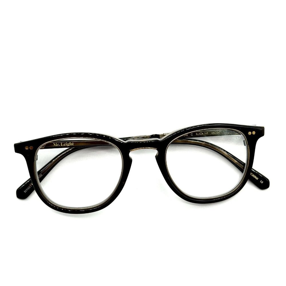 Mr. Leight Unisex Coopers Color Black Tar Eyeglasses New